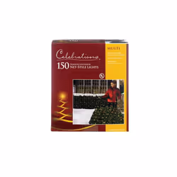 Celebrations 48951-71 150 Multicolor Commercial Net Lights  4 x 6 ft.