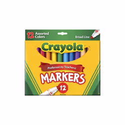 Crayola  Original Non-Toxic Marker Set, Conical Tip, Set - 12