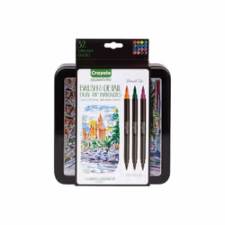 Crayola Brush & Detail Dual Ended Markers - Assorted Color, 16 Per Set