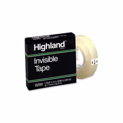 3M MMM341296 Invisible Tape, 1 in. Core, .75 in. x 1296 in., Clear