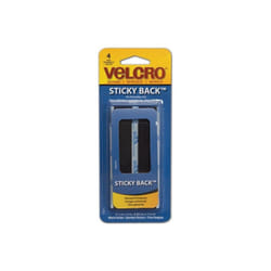 Hook Eye Adhesive Brand Fasteners 90075 Hook Eye Adhesive-R brand STICKY BACK-R Tape 3-4 in. x 3-1-2 in. 6-Pkg-Black Pack of 6
