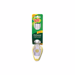 3M Heavy-Duty Soap-Dispensing Dishwand, 2.5 in. x 9.5 in., Yellow-White