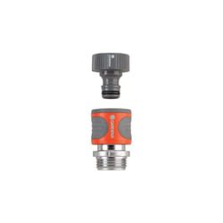 Gardena 39043 0.62 & 0.5 in. Premium Tap To Hose Connector Set  Nylon-ABS