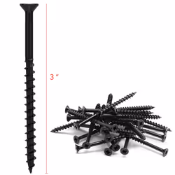 KS Hardware Door Hinge Wood Screws 3 Inch Long Wood Screws (#9 Oil Rubbed Bronze Pack of 24)