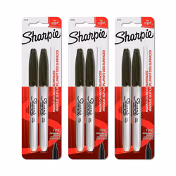 Sharpie 30162PP Fine Point Permanent Markers  Black  Permanent Ink  Ink Dries Quickly and Resists Both Fading and Water  Blis ...