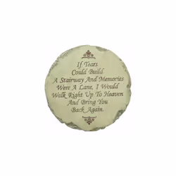 - Garden Décor - If Tears Could Build A Stairway Memorial Stepping Stone - Decorative Stone for Garden