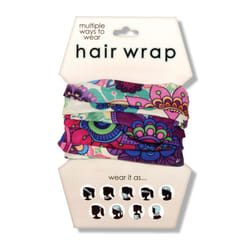 Spoontiques Hair and Face Wraps - Multifunctional Bandanna - Headband - Scarf - Neck Gaiter- Balaclava - Purple Floral