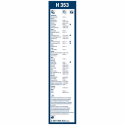 Bosch Wiper Blade Rear H353, Length: 350mm â rear wiper blade