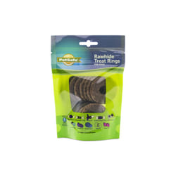 PetSafe Natural Rawhide Treat Ring Refills for Busy Buddy Dog Toys  Size B fits Small/Medium and Medium Toys  16 Rings