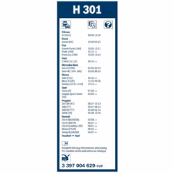 Bosch Wiper Blade Rear H301, Length: 300mm â rear wiper blade