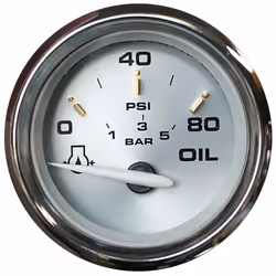 Faria Kronos 234 Oil Pressure Gauge 80 PSI