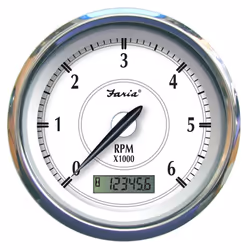 Faria Newport SS 4"" Tachometer w/Hourmeter f/Diesel w/Mech Take Off - 4000 RPM