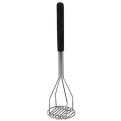 Winco 4Inch by 18Inch Round Potato Masher with Plastic Handle