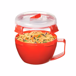 Sistema 1109 Microwave Noodle Bowl, Red, 940 ml