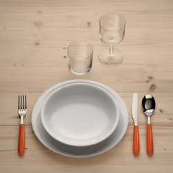 Alessi | All Time - Design Dining Plates in Bone China  4 Pieces  White  Large