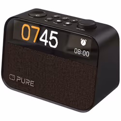 Pure MOMENT Alarm Clock Radio with DAB+ & Bluetooth - Black