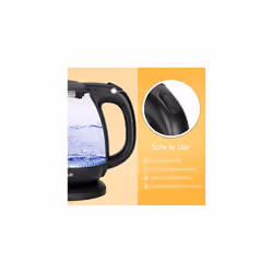 Aigostar Small Electric Kettle, 1.0L Black Glass Kettle Cordless, Compact Mini Clear Water Tea Kettle Fast Quiet Boil