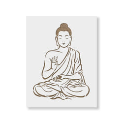 Buddha Stencil - Stencil Buddha  Buddah  Japanese Stencil  Zen Stencil  Buddhism Stencil