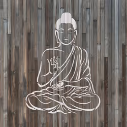 Buddha Stencil - Stencil Buddha  Buddah  Japanese Stencil  Zen Stencil  Buddhism Stencil