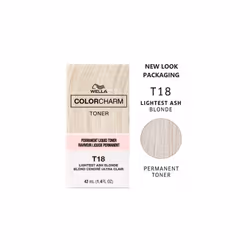 Wella Color Charm Permanent Liquid Hair Toner - Blondes - T18 Lightest Ash Blonde