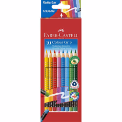 Faber-Castell Eraseable Colour Pencils Grip Set of 10