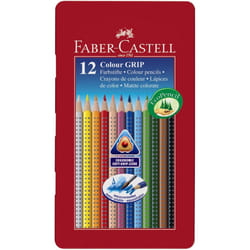 Faber-Castell Tin of 12 Colour GRIP 2001 pencils