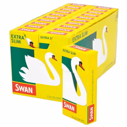 Swan Extra Slim Filter Tips - Full Box Of 20 Total 2400 Tips
