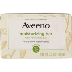 Aveeno Gentle Moisturizing Bar Facial Cleanser with Nourishing Oat for Dry Skin  Fragrance-free  Dye-Free  & Soap-Free  3.5 oz (Pack of 4)