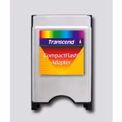 Transcend PCMCIA CompactFlash Adapter, CF, Silver, CompactFlash (Type I), CE/FCC/BSMI/RCM, 54 mm, 5 mm
