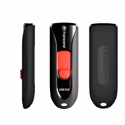 Transcend JetFlash 590 16GB Black, 16 GB, USB Type-A, 2.0, Slide, 4.9 g, Black