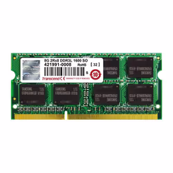 Transcend JetRam TS8GJMA384H, 8 GB, 1 x 8 GB, DDR3, 1600 MHz, 204-pin SO-DIMM, Green
