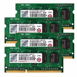 Transcend JetRam 16GB KIT (4GB x 4), 16 GB, 4 x 4 GB, DDR3, 1600 MHz