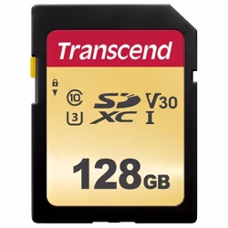 Transcend SD Card SDXC 500S 128GB