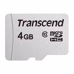 Transcend microSD Card SDHC 300S 4GB, 4 GB, MicroSDHC, Class 10, NAND, 20 MB/s, 10 MB/s