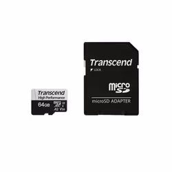 Transcend microSD Card SDXC 330S 64GB, 64 GB, MicroSDXC, Class 10, UHS-I, 100 MB/s, 60 MB/s