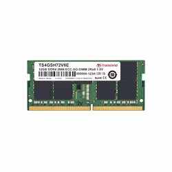 Transcend DDR4-2666 ECC SO-DIMM 32GB, 32 GB, 2 x 16 GB, DDR4, 2666 MHz, 260-pin SO-DIMM