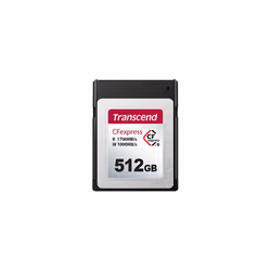 Transcend CFexpress 820 512GB, 512 GB, CFexpress, NAND, 1700 MB/s, 1000 MB/s, Black
