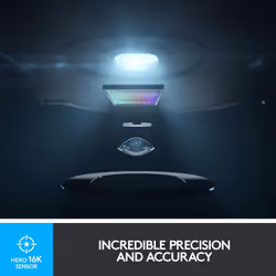 Logitech G502 Lightspeed Wireless Gaming Mouse, Hero 16K Sensor, 16,000 DPI, RGB, Adjustable Weights, 11 Programmable Buttons, Long Battery Life