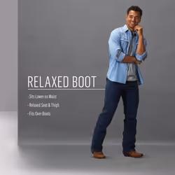 Wrangler Men's Retro Relaxed Fit Boot Cut Jean  Rocky Top  34W x 34L