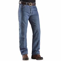 Wrangler mens Rugged Wear Woodland Thermal jeans  Stonewashed Denim  3
