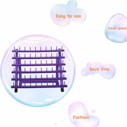lightmay Braiding Hair Rack with 60 Pegs Standing Versatile Extension