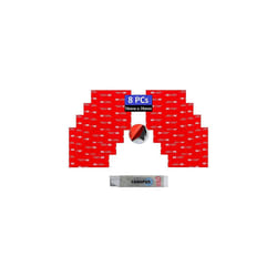 3M Double Sided Pads Heavy Duty 76mm x 76mm, 8-PCs, 3M VHB Pads 5952, Waterproof 3M Number Plate Sticky Pads, Ideal for Home, Office Decor, Black
