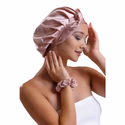 V?nera 100% Pure 22 Momme Mulberry Silk Hair Bonnet -Silk Cap for Sleeping with Adjustable Ribbons - 1 Layer Silk Hair Bonnet for Sleeping (One Layer