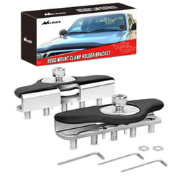 90025BLed Light Bar MountinBrackets Universal Hood Led Mount Bracket Clamp Holder For Truck Off RoInstalled No Need Drilling,Black, 2pcs