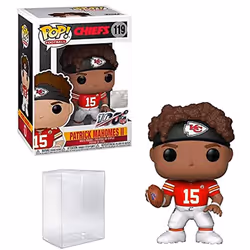 Visit the Funko Store Patrick Mahomes Vinyl Figure #119 (Bundled with Compatible Ecotek Pop Box Protector)