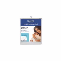 Beautyrest Kids Fitted Crib Mattress Pad | Waterproof | 52  x 28  | Machine Washable  White