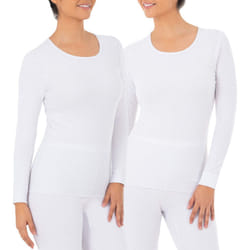 Fruit of the Loom Women's Micro Waffle Premium Thermal Underwear Tee Shirt  White/White  3X