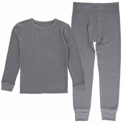 Fruit of the Loom Boys' Premium Thermal Waffle Underwear Set  Heather Greystone  14-16