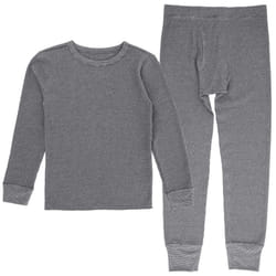 Fruit of the Loom Boys' Premium Thermal Waffle Underwear Set  Heather Greystone  14-16