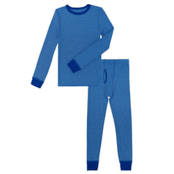 Fruit of the Loom Boys Premium Thermal Waffle Underwear Set  Royal/Aqua Cross Dye  4-5